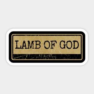 Aliska text black retro - LAMB OF GOD Sticker